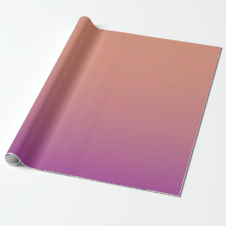 Papel De Presente Padrão de Ombre Laranja a Roxo