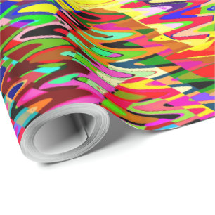 Papel De Presente Padrão de Ondas Mosaicas Coloridas nº 4