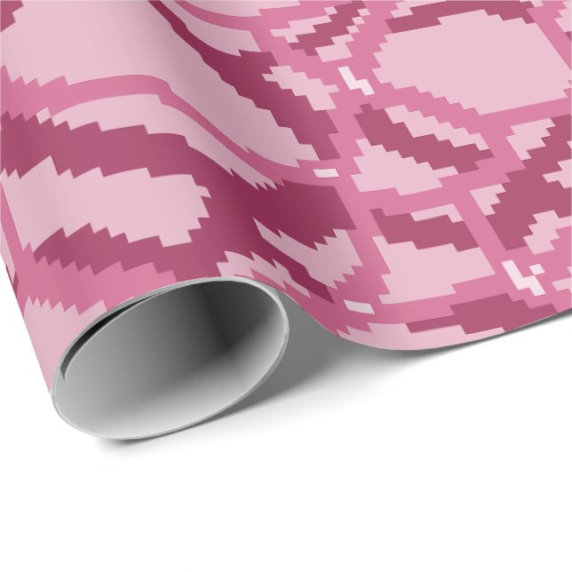 Papel De Presente Padrão de Ondulação de Água em Pixel (Ponta do rolo)