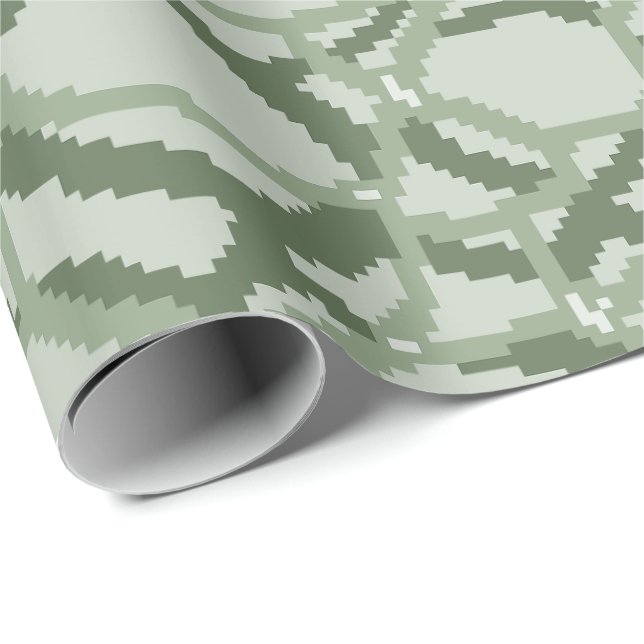 Papel De Presente Padrão de Ondulação de Água em Pixel (Ponta do rolo)