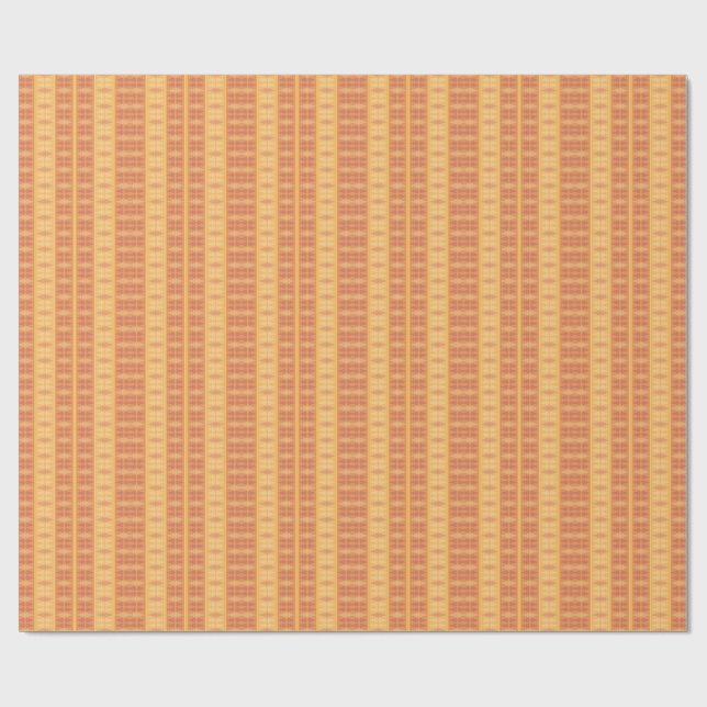 Papel De Presente Padrão de Op Art Geométrico Laranja e Magenta — Re (Aberto)