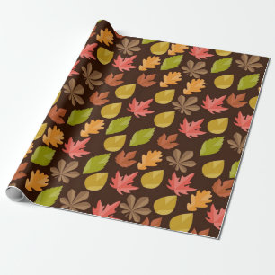 Papel De Presente Padrão de outono