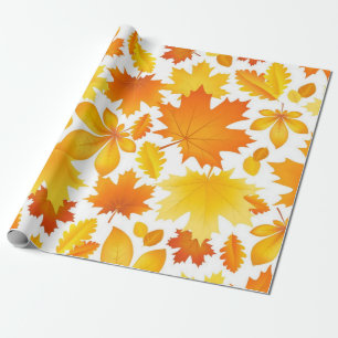 Papel De Presente Padrão de outono