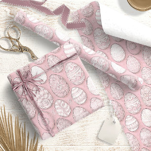 Papel De Presente Padrão de Ovos de Páscoa decorados ID1096