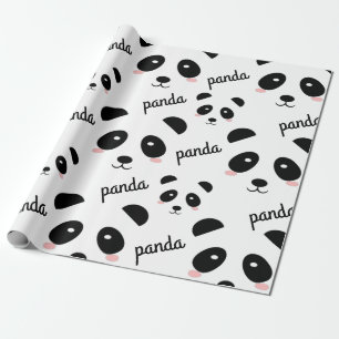 Papel De Presente Padrão de Panda