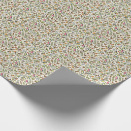 Papel De Presente Padrão de Pássaros