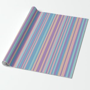 Papel De Presente Padrão de Pastel Dinamarquês para listras colorida