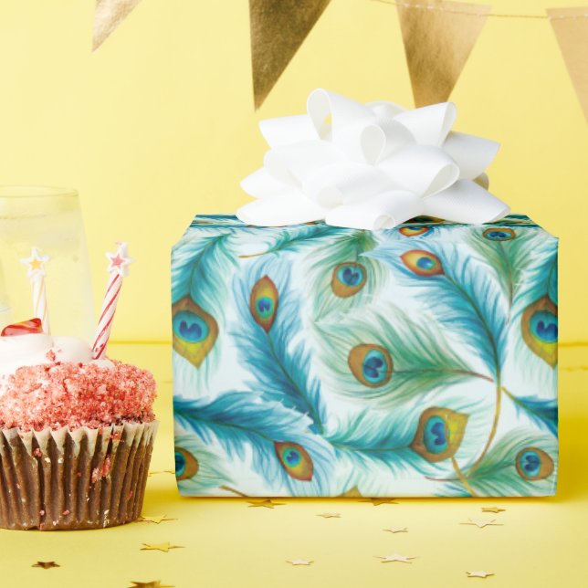 Papel De Presente Padrão de Pavimentos de Aquarela (Festa de aniversário)