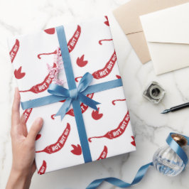 Papel De Presente Padrão de Peppers Red Chili