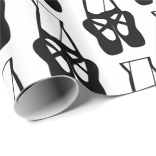 Papel De Presente Padrão de Pernas e Slippers do Dançarino do Balé B