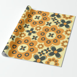 Papel De Presente padrão de pétalas de flores giras 10