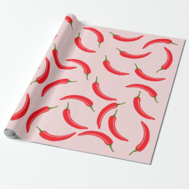 Papel De Presente Padrão de Picy Red Chili