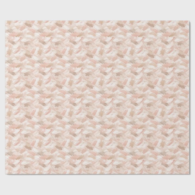 Papel De Presente Padrão de Pincelada Abstrata (Aberto)