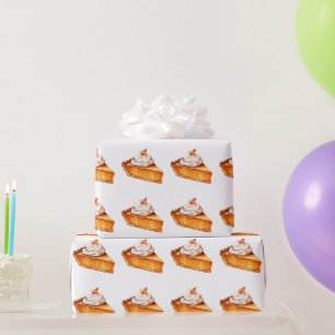 Papel De Presente Padrão de Pizza Boho de Aquarela