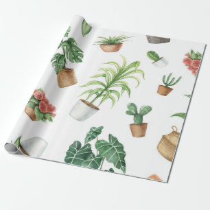 Papel De Presente Padrão de planta