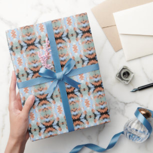 Papel De Presente Padrão de Pontas Fendidas Abstratas e Pastéis Suav