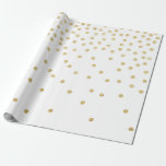 Papel De Presente padrão de ponto de confete de brilho dourado elega<br><div class="desc">Design simples e moderno com padrão de ponto de brilho dourado falso.</div>