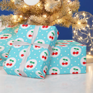 Papel De Presente Padrão de Pontos de Cereja – Presente e Decoração 