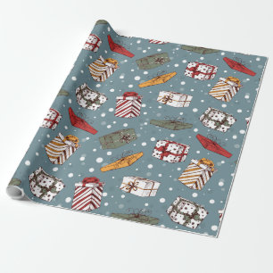 Papel De Presente Padrão de presentes de Natal