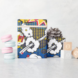 Papel De Presente Padrão de Quadrinhos