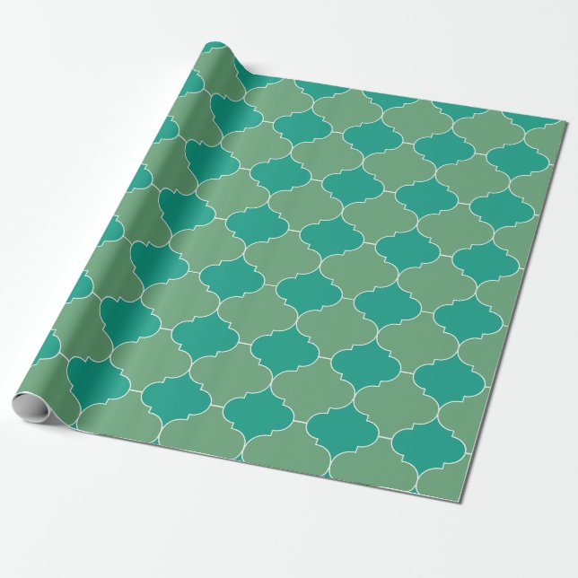 Papel De Presente Padrão de quatrefoil (Desenrolado)