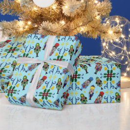 Papel De Presente Padrão de Quebra-Nozes