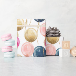 Papel De Presente Padrão de Rapariga de Aniversário