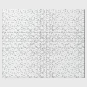 Papel De Presente Padrão de repetição de quebra-cabeça de quebra