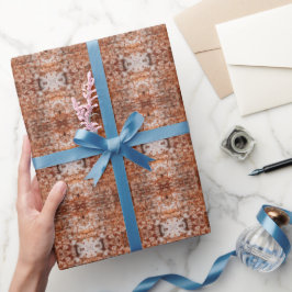 Papel De Presente Padrão de repetição em mídia mista de foto de cort