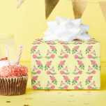 Papel De Presente Padrão de Rosas de Chá Fofo Floral Feminino Doce<br><div class="desc">Design pintado à mão para você! Altere as cores do fundo também. Verifique minha loja para mais cores e designs ou me avise se você gostaria de algo personalizado. Obrigado por comprar comigo!</div>