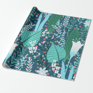 Papel De Presente Padrão de selva tropical exuberante