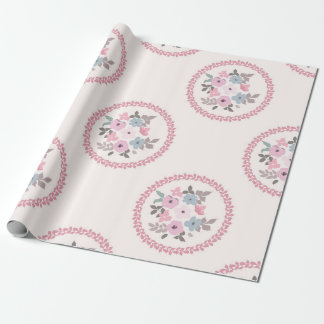 Papel De Presente Padrão de serração vítrea em flores pequenas. Mile