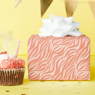 Papel De Presente Padrão de Stripe de Tigre Laranja Divertido