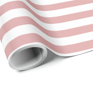 Papel De Presente Padrão de Stripe Pink