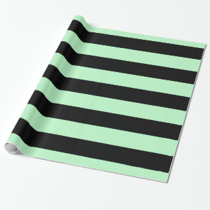 Papel De Presente Padrão de Stripes do Minint Black XL