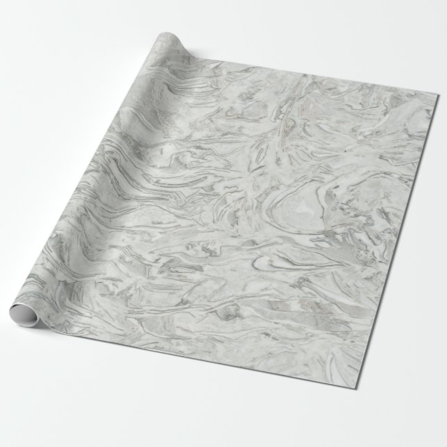 Papel De Presente padrão de superfície da maré cinza (Desenrolado)