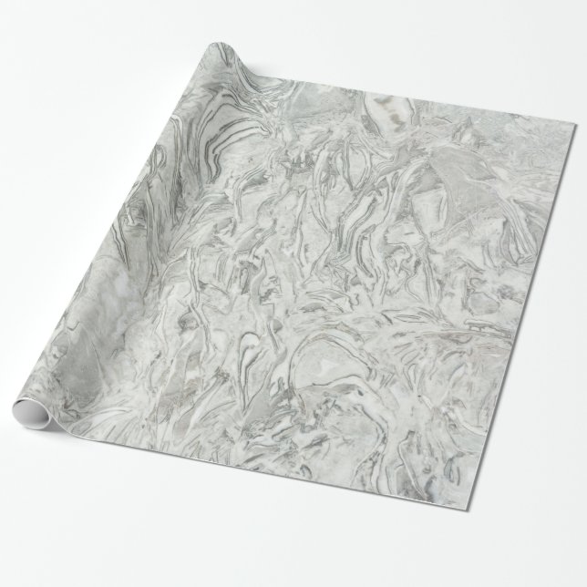 Papel De Presente padrão de superfície da maré cinza (Desenrolado)