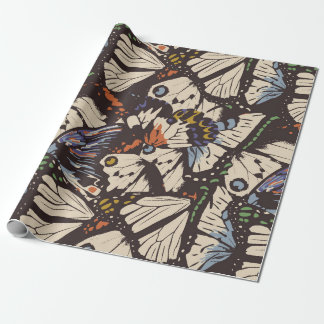 Papel De Presente Padrão de superfície das borboletas venenosas. Col