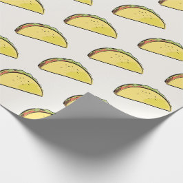 Papel De Presente Padrão de Taco Creme