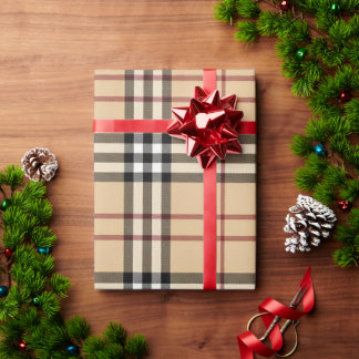 Papel De Presente Padrão de Tartan escocês
