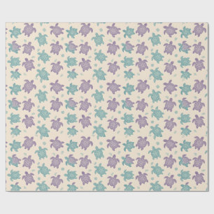 Papel De Presente Padrão de Tartaruga Mandala Pastel