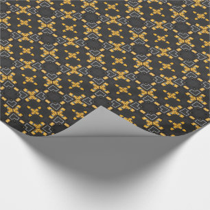 Papel De Presente Padrão de táxi amarelo-claro