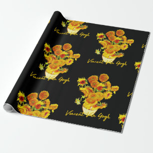 Papel De Presente Padrão de tecelagem dos girassóis por Vincent va