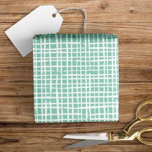 Papel De Presente Padrão de Tecido Rústico Moderno Azul Água