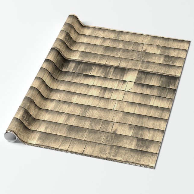 Papel De Presente Padrão de textura do conselho de madeira da sépia  (Desenrolado)