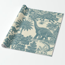 Padrão de Toalete de Dinossauro Vintage