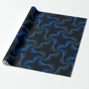 Papel De Presente Padrão de torção de distorção preto BG
