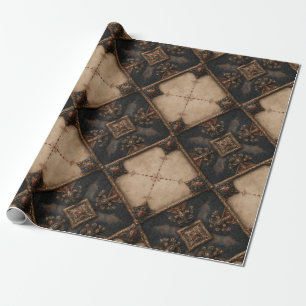 Papel De Presente Padrão de Trabalho em Madeira Talhada Gótica (4)