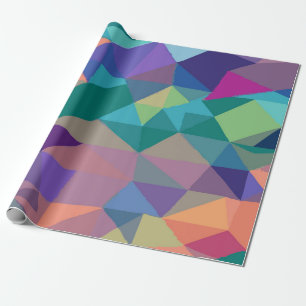 Papel De Presente Padrão de Triângulo Abstrato Multi-Color – Moderno