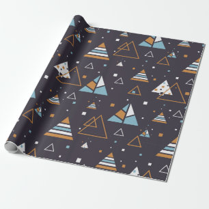 Papel De Presente Padrão de triângulos geométricos modernos 5